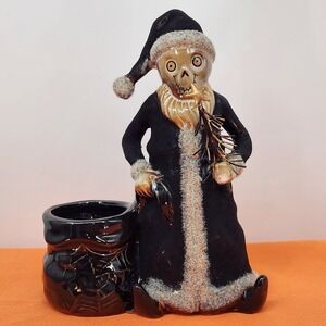 Yankee Candle Boney Bunch 2010 Boney Claus Figurine Holder Halloween Decor